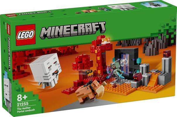 LEGO Bouwstenen 0000-1000 Minecraft Hinderlaag bij het Nether-portaal (21255), huren vanaf €3,50/week