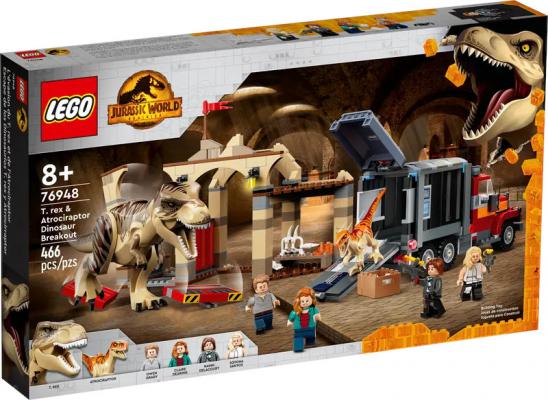 LEGO 08+ Jurassic T. rex Atrociraptor dinosaurus ontsnapping (76948), huren vanaf €6,50/week