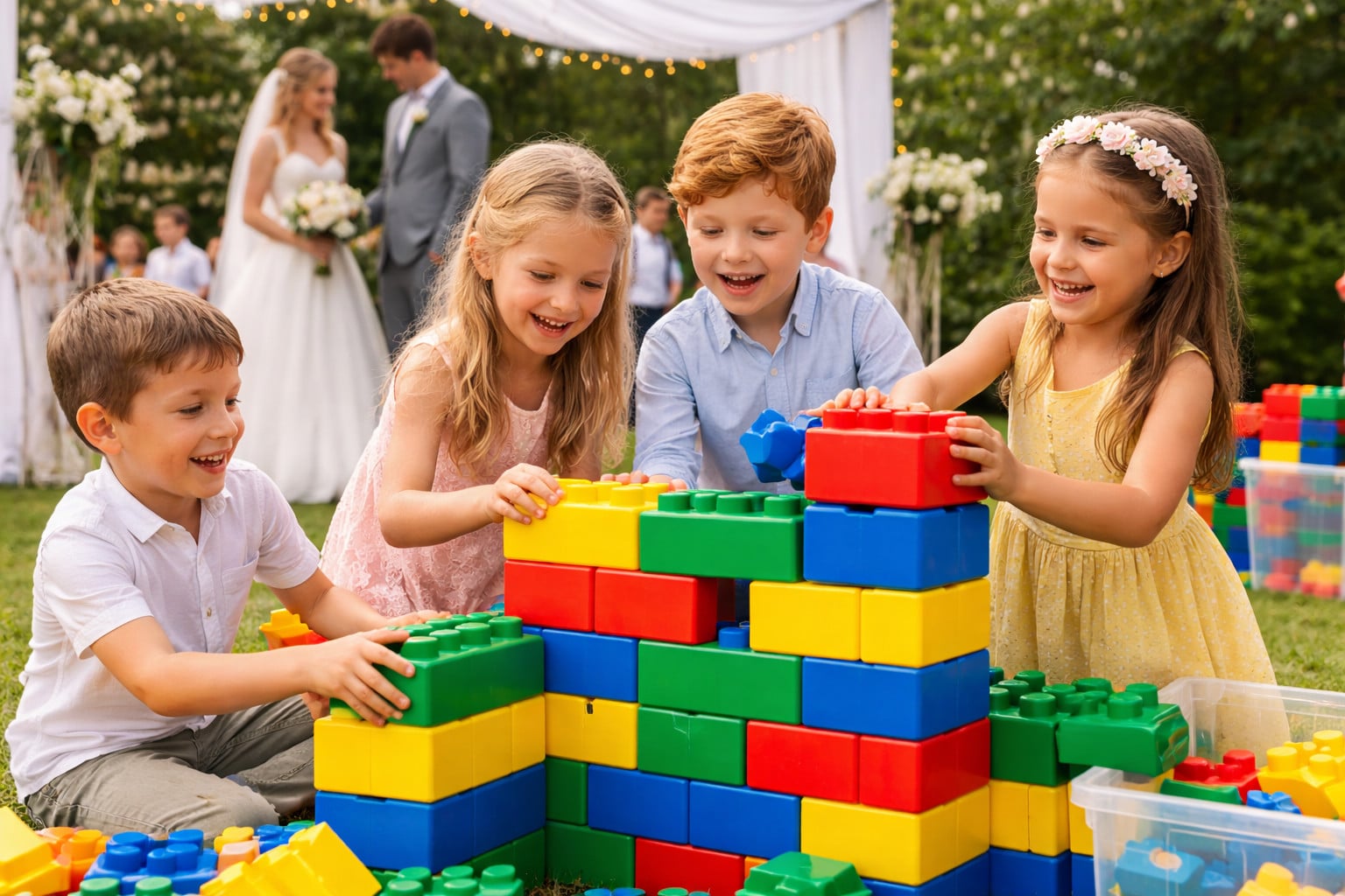 XXL Softbricks op een bruiloft of challenge voor volwassenen